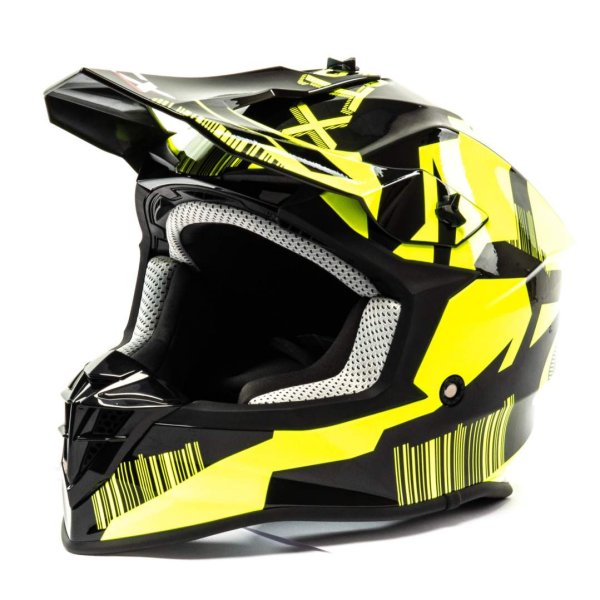 Шлем мото кроссовый GTX 633 #6 (L) BLACK/FLUO YELLOW