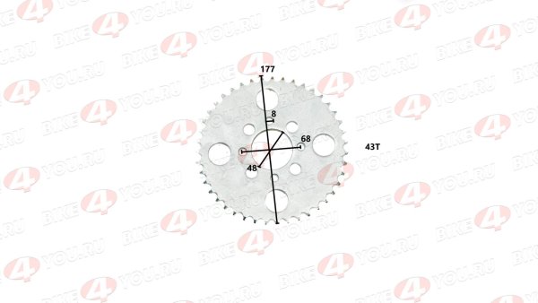 Венец, звезда ведомая 428-37 ATV EAGLE 4х68х48