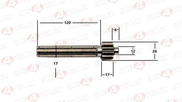 Вал первичный 152FMH 110см3